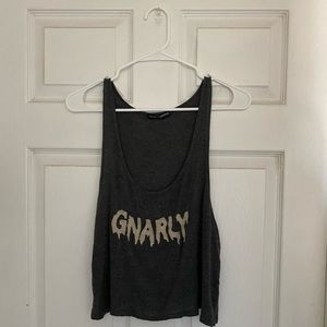 Brandy Melville Gray Gnarly Tank o/s